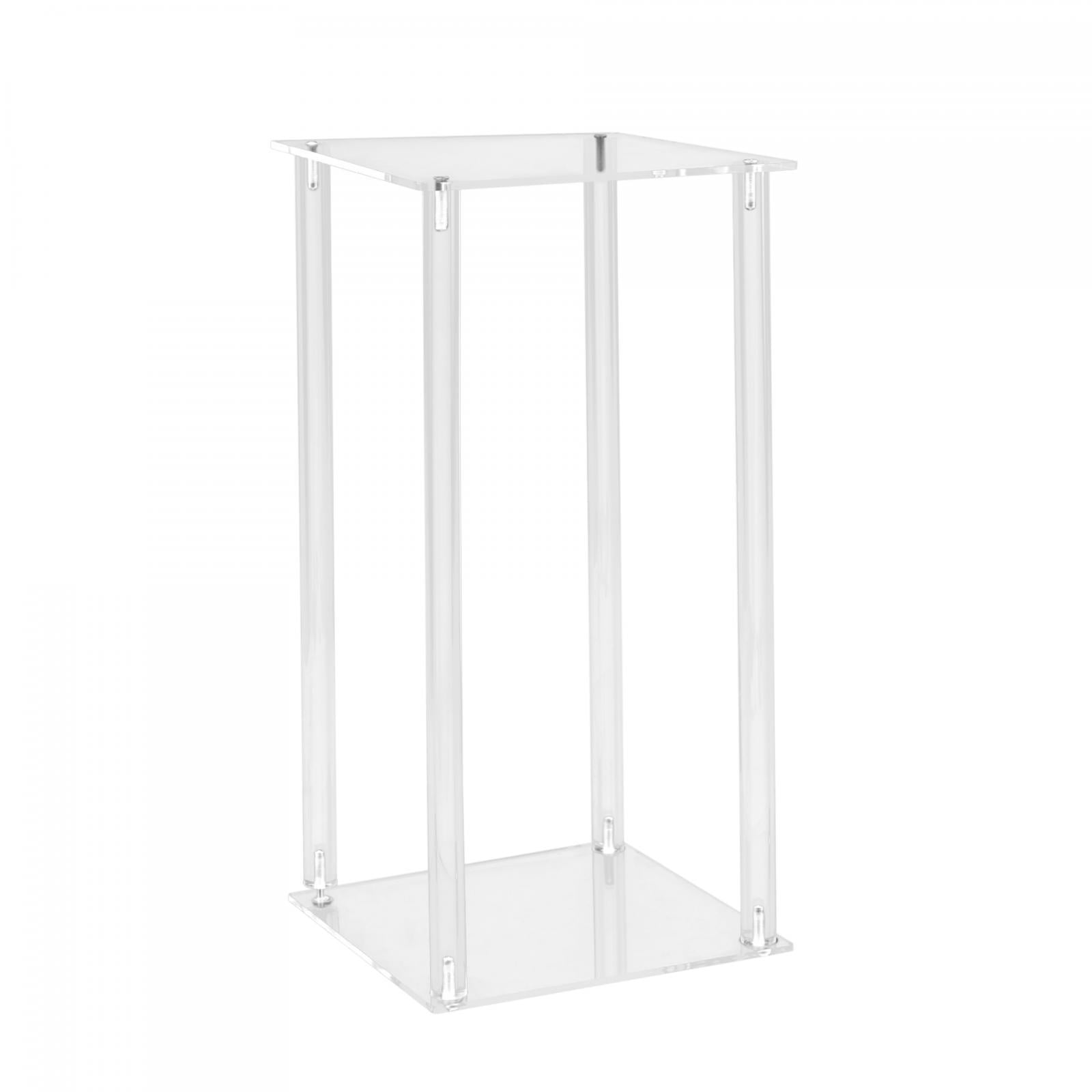 Bothyi - Soporte De Flores Acrílico, Centro De Mesa De Boda, Decoración Para Fiesta De Cumpleaños, Cuadrado De 25x25x40cm