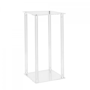 Bothyi - Soporte De Flores Acrílico, Centro De Mesa De Boda, Decoración Para Fiesta De Cumpleaños, Cuadrado De 25X25X40Cm