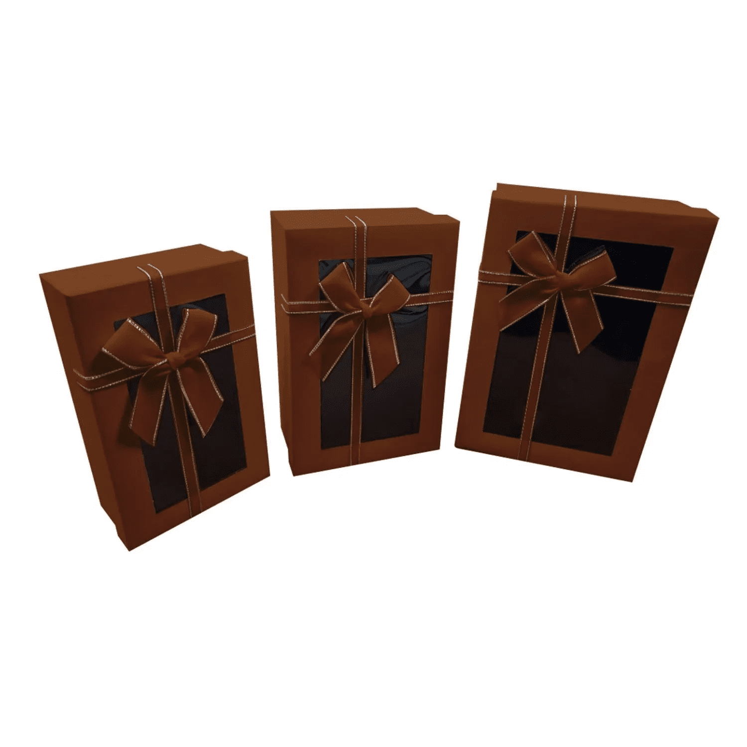 Genérico - Caja Rectangular Triple Ventana Cafe X1 Uni