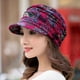 thumbnail image 1 of Gorro de invierno para mujer, con visera corta, plisado y floral, resistente al viento, cálido, térmico, con forro polar para uso diario., 1 of 6