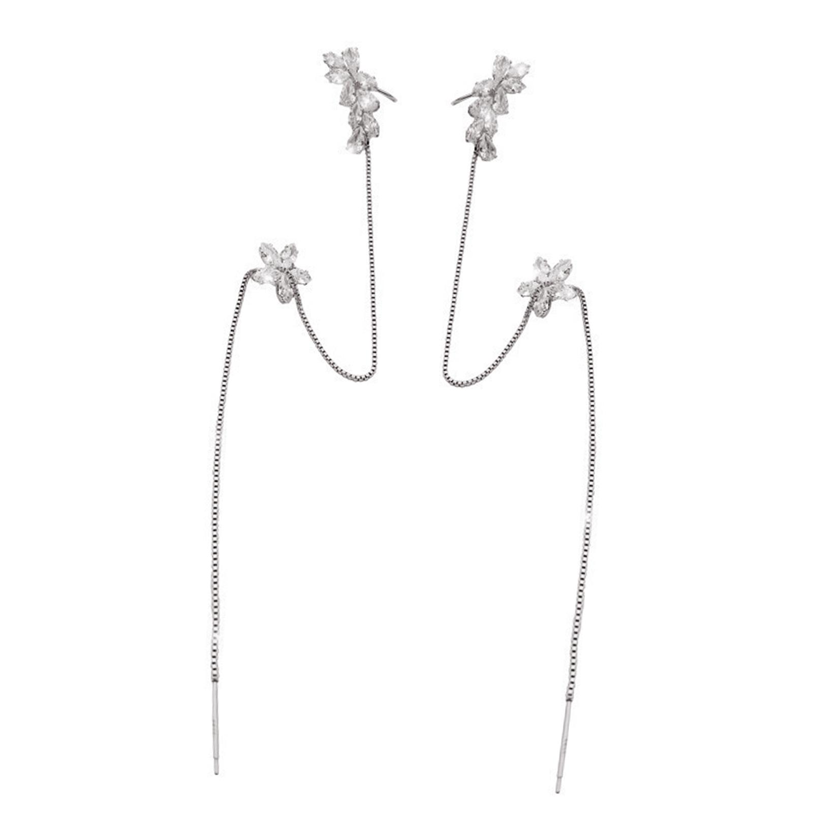 Magideal - Pendientes De Enhebrador, Hermosos Pendientes De Cadena Larga Para Mujer, Niña, Fiesta, Cumpleaños