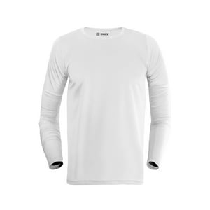 Snix - Polera Deportiva Infantil Dry Fit Manga Larga Blanca Talla 12