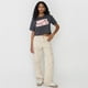 thumbnail image 4 of Polera Mujer Fun Manca Corta Crop Gris Oscuro Corona, 4 of 5