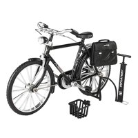 Magideal - Modelo De Bicicleta Retro 1:10, Decoración Creativa De Aleación, Juguete De Bicicleta Clásica, Bicicleta De Para Adornos De Escritorio Para El , Negro