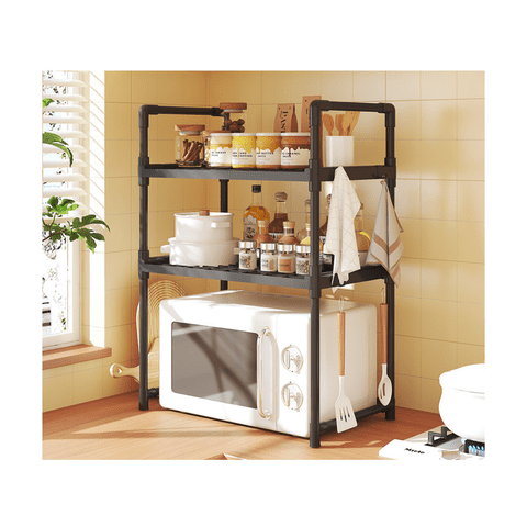 Click Ventas - Rack Estante Organizador Microondas Multiusos 3 Niveles Negro