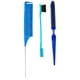 thumbnail image 5 of 3x peine para pelo con estilo, juego de cepillos para burlarse, peine de separación, cepillo para el pelo con cerdas, juego de cepillos pulidos para a Azul, 5 of 5