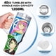 thumbnail image 5 of Funneh Krew Vaso aislado de acero inoxidable con asa, diseño temático, regalo para familia, amigos y fans; incluye pajita y encaja en el portavasos estándar, 40 oz, 5 of 6