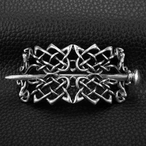 Viking Celtic Hair Clips - Silver Knotted Hairpin for Ladies & Women