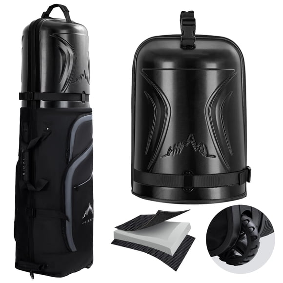 Bolsa de viaje de golf UNIHIMAL PC, funda rígida, ruedas plegables