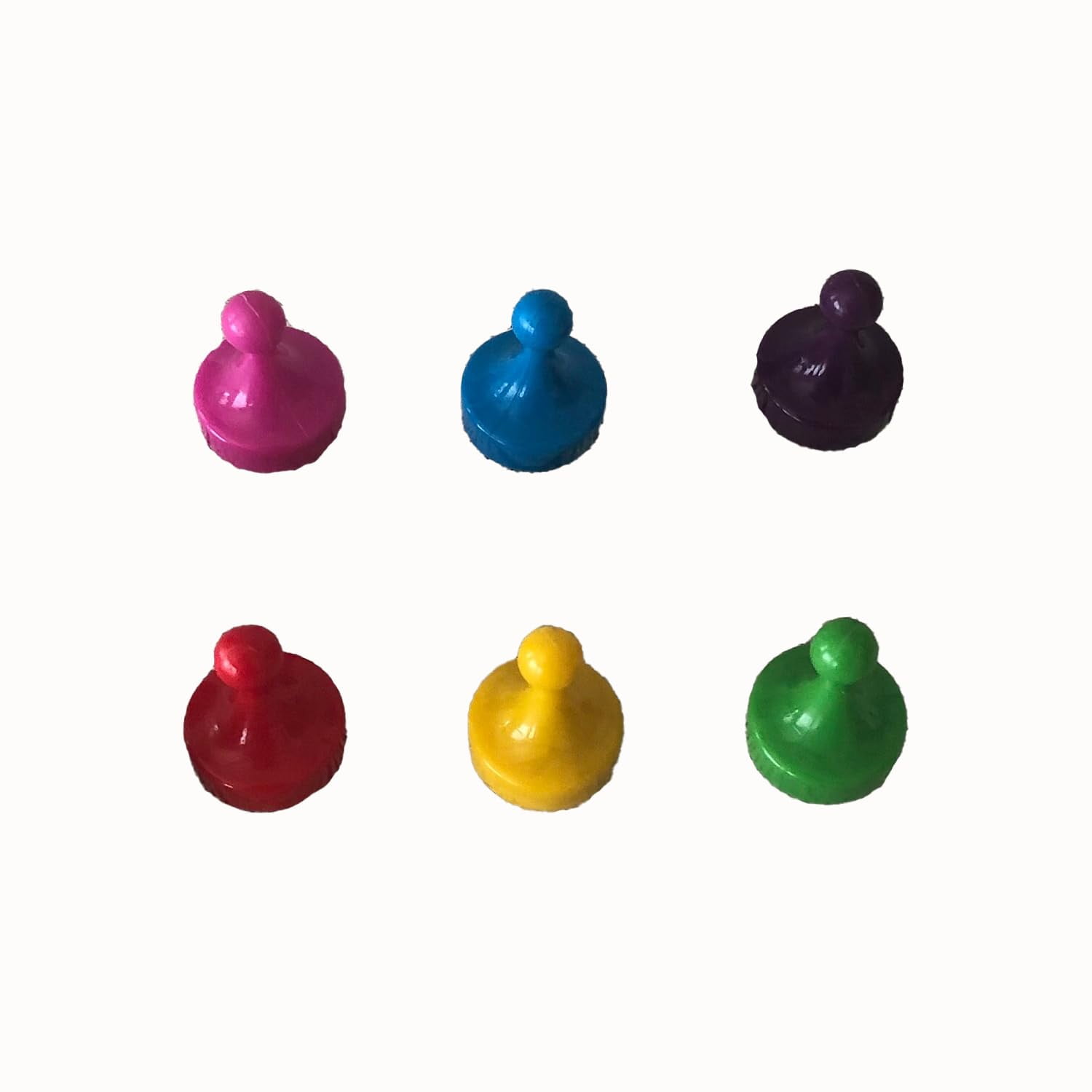 Genérico - Clue Game Replacement Game Mover Parts Set Of 6: Mr Green, Miss Scarlett, Professor Plum, Dr Orchid, Colonel Mustard, Mrs Peacock