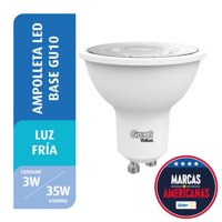 Ampolleta Led 3 W Luz Fría Base Gu10 1 Un Great Value