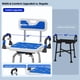 thumbnail image 3 of Silla de ducha con asientos giratorios, brazos y respaldo, 27 kg de capacidad, 3 of 9