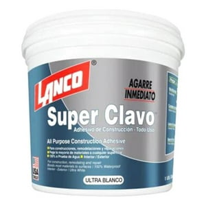 Adhesivo De Montaje 1Kg (946Ml) Lanco Super Clavo Blanco