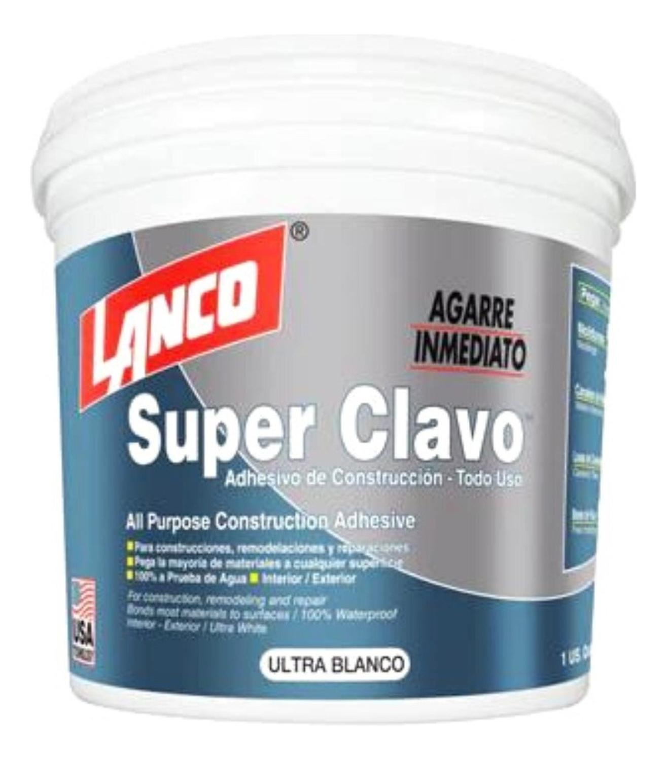 Adhesivo De Montaje 1Kg (946Ml) Lanco Super Clavo Blanco
