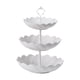 thumbnail image 1 of Soporte De Pastel De 3 Niveles Platos De Mesa De Estilo Europeo Catering Fiestas Torre Boda Tipo De Flor Blanca, 1 of 5