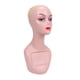 thumbnail image 2 of Cabeza de maniquí femenino, modelo de exhibición de peluca, soporte portátil para peluca, cosmetología profesional, rostro para sombreros, gafas, bufa color de piel, 2 of 5