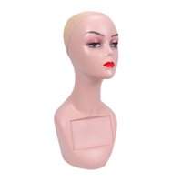Ioensy - Cabeza De Maniquí Calva, Soporte Para Peluca Portátil Para Collares, Accesorios De Belleza Para Peluca, Color De Piel