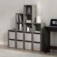 thumbnail image 3 of Librería Furinno Luder en forma de cubo de roble francés de 2 niveles, 3 of 6