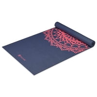 Esterilla De Yoga Gaiam Classic Print, Antideslizante, 68 X 24 Cm, 4 Mm De Grosor, Rosa