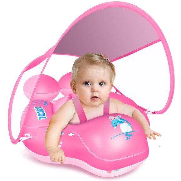 Baby Pool Float LAYCOL con toldo de protección solar UPF50+