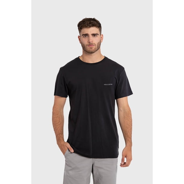Polera Orgánica Classic Logo V2 Negro Hombre Falcone