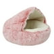 thumbnail image 3 of Cama Semicerrada Para Gatos, Nido Suave Antideslizante Para Dormir, Cálido Para Invierno, Para Cachorros, Rosa, 3 of 6
