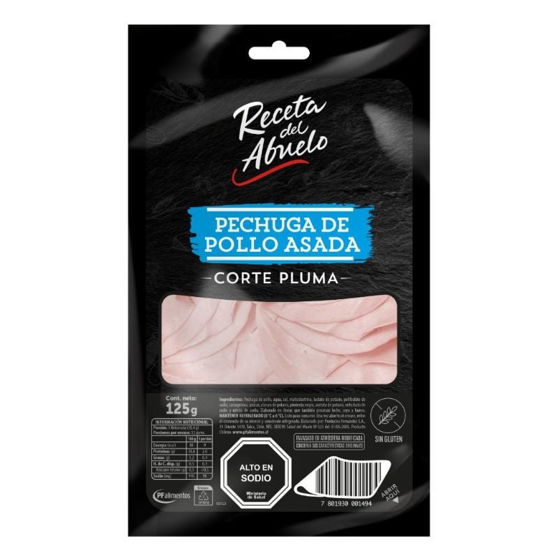Pechuga Pollo Asada Corte Pluma 125 g Receta del Abuelo