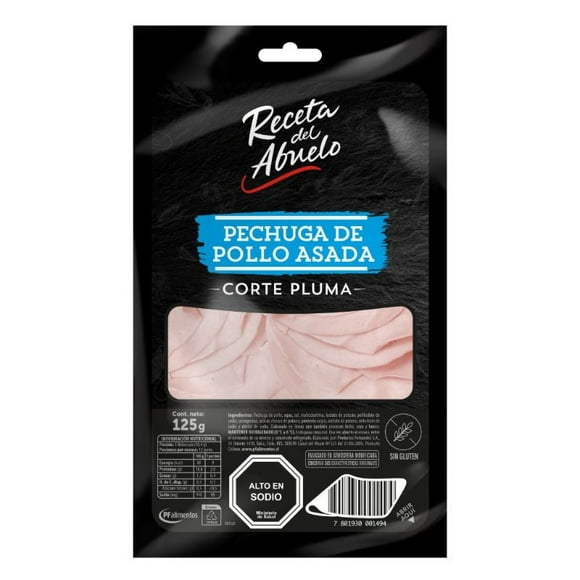 Pechuga Pollo Asada Corte Pluma, 125 g
