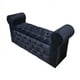 thumbnail image 3 of Banqueta Baul HVM Capitone negro felpa B/diamantes, 3 of 3