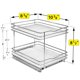thumbnail image 5 of Porta Especias LYNK PROFESSIONAL de 21 cm de ancho, cromo, 2 niveles, 5 of 9
