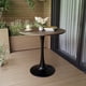 thumbnail image 2 of 31.5" Walnut color Round Dining Table, Tulip Table Kitchen Dining Table 2-4 People with MDF Table Top & Pedestal Base, Mid-Century End Table Leisure Coffee Table Office Living Room Table, 2 of 3
