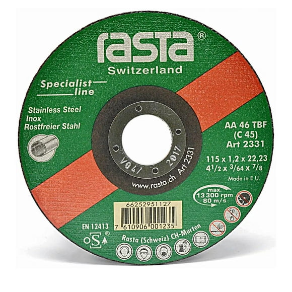 Disco Corte Metal 2331 115 X 1.2 X 22 Mm. Rasta