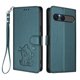 thumbnail image 1 of Sony Xperia 10 VII Funda Billetera con Estampado de Gato, Verde Oscuro, 1 of 6