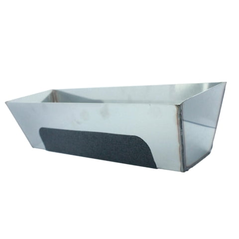 Magideal - Bandeja De Barro De Acero Inoxidable, Barra Raspadora, Herramienta Lateral Cortada, Bandeja De Barro De Metal Antioxidante, Enyesado Para Una Fácil Li 12 Pulgadas