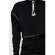 thumbnail image 2 of Conjunto Deportivo Thin Blue Line Crop Top Y Shorts De Cintura Alta Negro S, 2 of 6