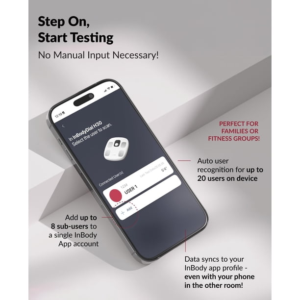 Báscula de composición corporal InBody Dial H30 con Wi‑Fi y
