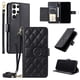 thumbnail image 1 of Funda tipo billetera FOXDOCK para Samsung Galaxy S22 Ultra – Tapa abatible con correa para mujer, 1 of 5