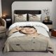 thumbnail image 1 of 3pcs Fashion Workwear Style Pattern Three-Piece Set Soft And Comfortable bedding Available in All Seasons, 1 of 5