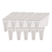Ioensy - 100 Uds. Botella Vacía De Tubos Blandos De 5Ml Con Tapas Para Crema De Maquillaje Blanca