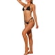 thumbnail image 4 of INSPIRE CHIC Conjunto de Bikini de Mujer con Lazo en el Cuello y Lados, Traje de Baño de Color Sólido con Copas Acolchadas Removibles y Tirantes Ajustables Grande Negro, 4 of 5