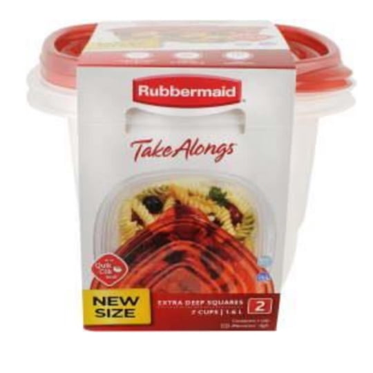 Pack De Contenedor Takealongs 1.6l Plástico 2 Piezas Transparente 1 Un Rubbermaid