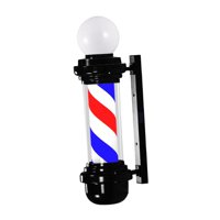 Ioensy - Luz De Poste De Barbero De 26,8 Pulgadas, Carteles Clásicos Led Para Barbería De Salón Interior, Rojo, Azul Y Blanco