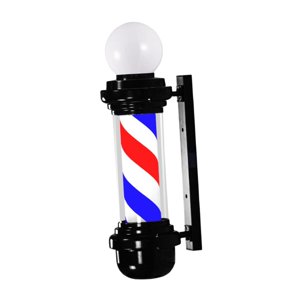 Ioensy - Luz De Poste De Barbero De 26,8 Pulgadas, Carteles Clásicos Led Para Barbería De Salón Interior, Rojo, Azul Y Blanco