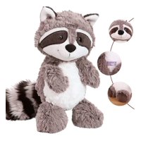 Genérica - Peluche Mapache Gris Encantador Mapache Lindo Suave Muñeco 28Cm