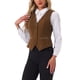 thumbnail image 4 of INSPIRE CHIC Chaleco de Traje de Terciopelo para Mujer Retro Sin Mangas Steampunk Blazer Elegante Chaleco S Marrón Oscuro, 4 of 6