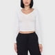 thumbnail image 3 of Polera Mujer Manga Larga Cuello V Blanco Corona, 3 of 5