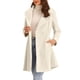 thumbnail image 4 of INSPIRE CHIC Abrigos de Guisante de Invierno para Mujeres con Solapa de Chal Abrigo Cruzado con Cinturón Largo Gabardina L Albaricoque Claro, 4 of 6