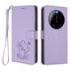thumbnail image 1 of Xiaomi 17 Ultra Funda Billetera con Estampado de Gato, Lila Claro, 1 of 6