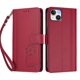 thumbnail image 3 of Funda Cartera Trébol para iPhone 15 Plus con Ranuras Tarjetas y Carga Inalámbrica Rojo, 3 of 6