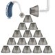 thumbnail image 1 of Domos Tulipán de Repuesto MEDca para Audífonos, Pack de 20, Adaptación Abierta, Silicona, Compatibles con Múltiples Marcas, Gris Oscuro, 1 of 8